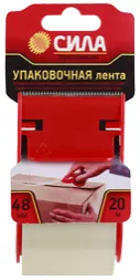 Фото №0 Лента упаковочная 48мм 20м 50мкр с дисп. прозр. TPA72-00 СИЛА C0044581