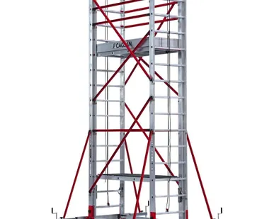 фото Телескопическая вышка-тура Telesafe 15 ступеней S008 XL-PR