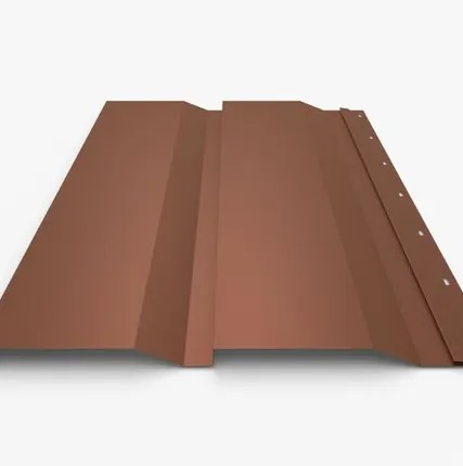 Фото №0 Сайдинг Металлический сайдинг «Корабельная доска» Premium, 0.5 мм RAL 8004, Медно-коричневый
