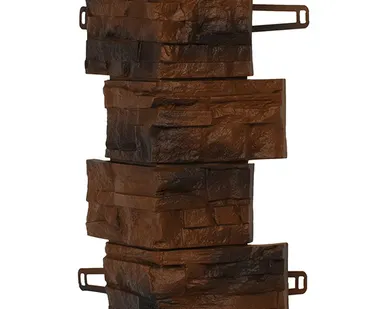 фото Угол фасадной панели «Royal Stone», скалистый камень Калгари