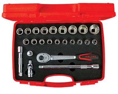 фото Набор торцевых головок 1/2" 12-гран., дюймовых 24предмета, IZELTAS, 1413006024, 13000000934