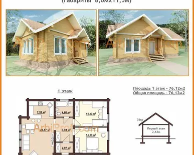 фото Домокомплекты Мэри (срубы из клееного бруса)