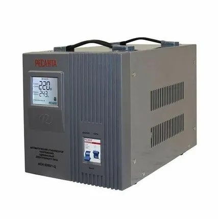 Фото №0 Стабилизатор напряжения АСН-5000/1-Ц 1ф 5кВт IP20 релейный Ресанта 63/6/6