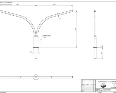 фото Кронштейн 1К2(15)-1,0-1,0-Ф3-180-Тр.48