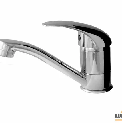 Фото №0 Смеситель Омега для кухни средний нос (15 см), катридж д.40 (крепление под шпильку,без подводки), арт.3304-2