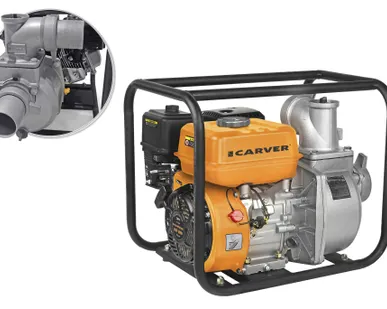 фото Мотопомпа бензиновая Carver CGP 6080, 7 л.с, отверстия 3"/80 мм, 1000 л/мин, подъем 30 м