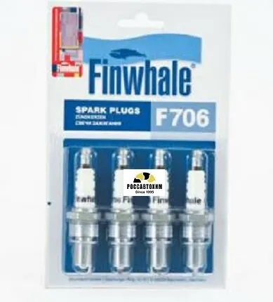 Фото №0 Свеча F 706 (к-т 4шт) Finwhale (в блист) ЗМЗ 406дв. ГАЗ
