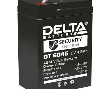 фото Аккумулятор 6В 4.5А.ч Delta DT 6045