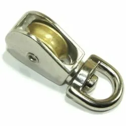 фото Блок одинарный металл никель- 6мм (3/4) 20