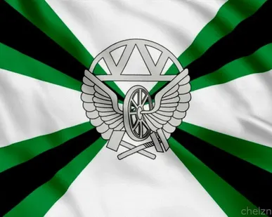 фото Флаг Железнодорожных войск [40х60 см. из ткани Таффета]