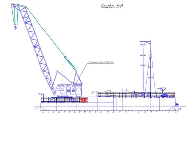 фото Несамоходный технологический понтон для гусеничных кранов.