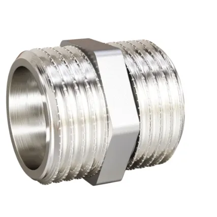 Фото №0 Ниппель прямой LD Pride DN40 (1 1/2") НР/НР латунь никель