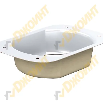 Фото №1 Воронка выпускная прямоугольная 76*102 RAL 1014 слоновая кость