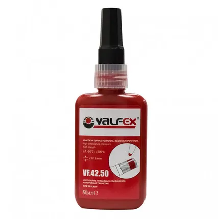 Фото №0 Клей-герметик анаэробный VALFEX 50 мл. красный