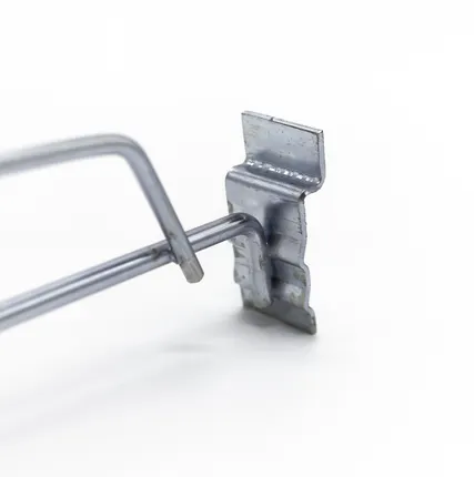 Фото №0 Крючок на экономпанель одинарный с ценникодержателем 300мм, d=5мм, цинк