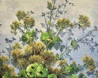 фото Репродукция фрески 21х28 см Желтые травы