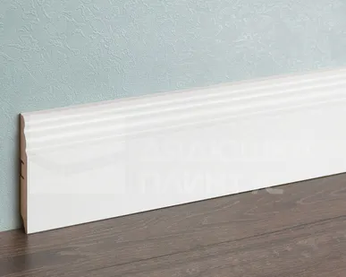 фото Смартпрофайл Пэинт Плинтус МДФ Smartprofile Пэинт 100E Белый под покраску