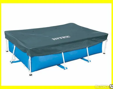фото Тент для каркасного прямоугольного бассейна Intex с крышкой 300х200 см 2803