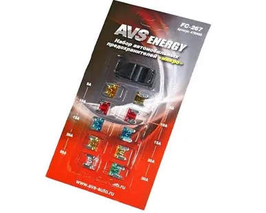 фото AVS Предохранители флажковые микро FC-267, 5А-30А, с пинцетом, 10шт.