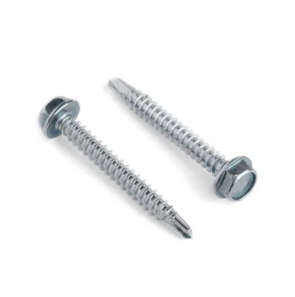 Фото №0 Саморезы с шестигранной головкой, прессшайбой и сверлом, DIN 7504-K, оцинкованные