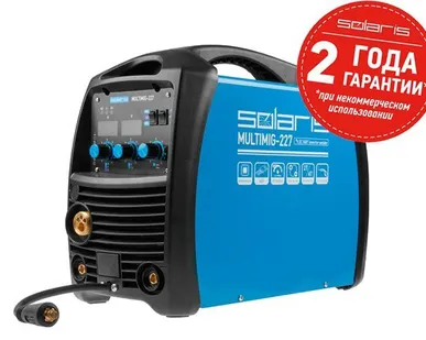 фото Полуавтомат сварочный Solaris MULTIMIG-227, MIG, MMA, TIG lift DC, 20-220 А, режим 2Т/4Т/SPOT