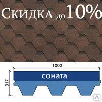 фото Мягкая кровля ФИНСКАЯ ЧЕРЕПИЦА коричневый &amp;6S4X21-1564RUS 3кв/уп