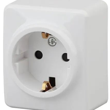 Фото №0 Розетка 1-м ОП Эра Эксперт 11-2203-01 16А IP20 250В 2P+E Schuko бел. Эра Б0020685