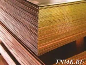 фото Лист бронзовый 18 мм БрХ1