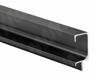фото Профиль-ручка врезная для фасада 18мм, черный матовый (анод), L-3000мм (PH.RU08.3000.7W PR)