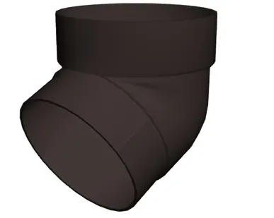 фото Колено трубы 67 град. ПВХ Grand Line коричневое (RR32)