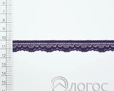 фото Кружево стрейч гипюр №2 15 мм, И, фиолетовый