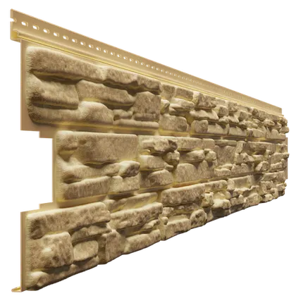 Фото №0 Сайдинг Docke ROCKY Арахис Деке LUX под камень