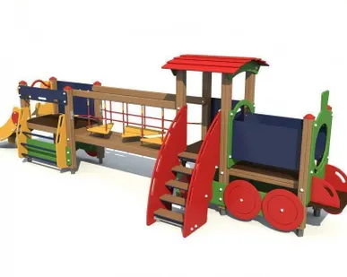 фото Игровой комплекс паровозик. Габаритные размеры: 6700х1660х1900