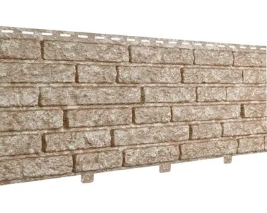 фото Фасадная панель КВАРЦИТ Двойной замок (ЮП) "Стоун-Хаус" светло-бежевый 2000*250 мм