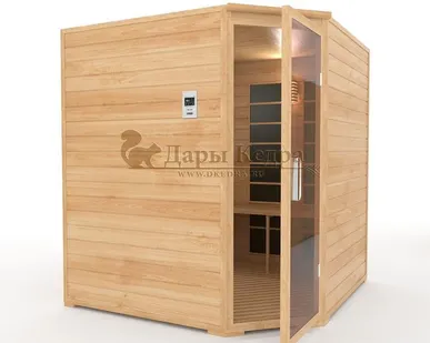 фото ПЯТИМЕСТНАЯ УГЛОВАЯ ИК-САУНА С КАРБОНОВЫМИ ИЗЛУЧАТЕЛЯМИ