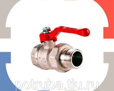 фото Кран никелированный шаровой Ду 15 Ру 40 Neptun Bugatti Pro