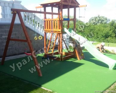 фото Резиновое покрытие детской площадки