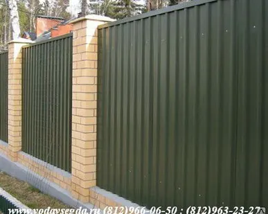 фото Заборы из Профнастила