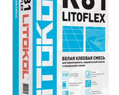 фото Клей плиточный Litokol Litoflex К81 белый 25 кг