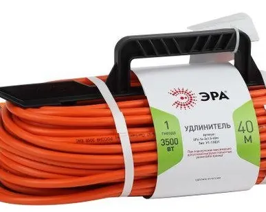 фото Удлинитель силовой UFx-1e-3x1.5-40m-IP44 на рамке с/з 1 гнездо 40м ПВС 3х1.5 Эра Б0046813