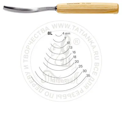 Фото №0 Стамеска полуклюкарза полукруглая Pfeil PF-8L/16