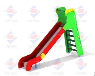 фото Горка с деревянными перилами H=1500