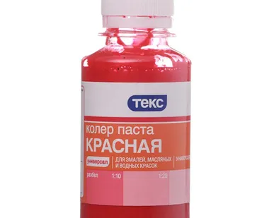 фото Колеровочная паста №1 красная Текс 0,1л