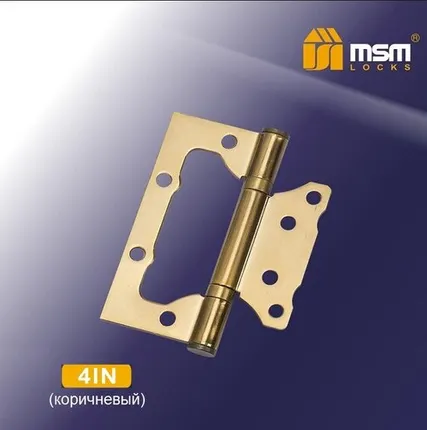 Фото №0 Петли стальные универсальные MSM Locks без врезки 4IN