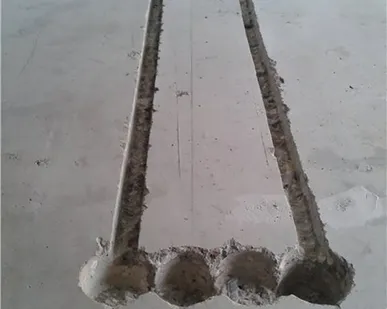 фото Штробление кирпичной стены