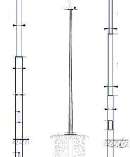 фото Опора граненая коническая ОГКС-0,7-8,0-2,0 складывающаяся