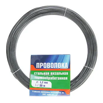 Фото №0 Проволока вязальная 30 м, 1.2 мм, термообработанная