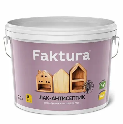 Фото №0 Дисма Лак-антисептик FAKTURA золотой дуб, ведро 2,7 л