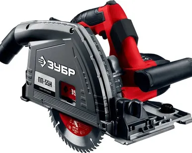 фото Пила погружная с шиной, 90°-55 мм, диск 165 мм, 1200 Вт, ЗУБР