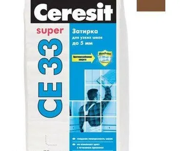 фото Затирка для швов Церезит CE-33 Super/2 кг темно-коричневый